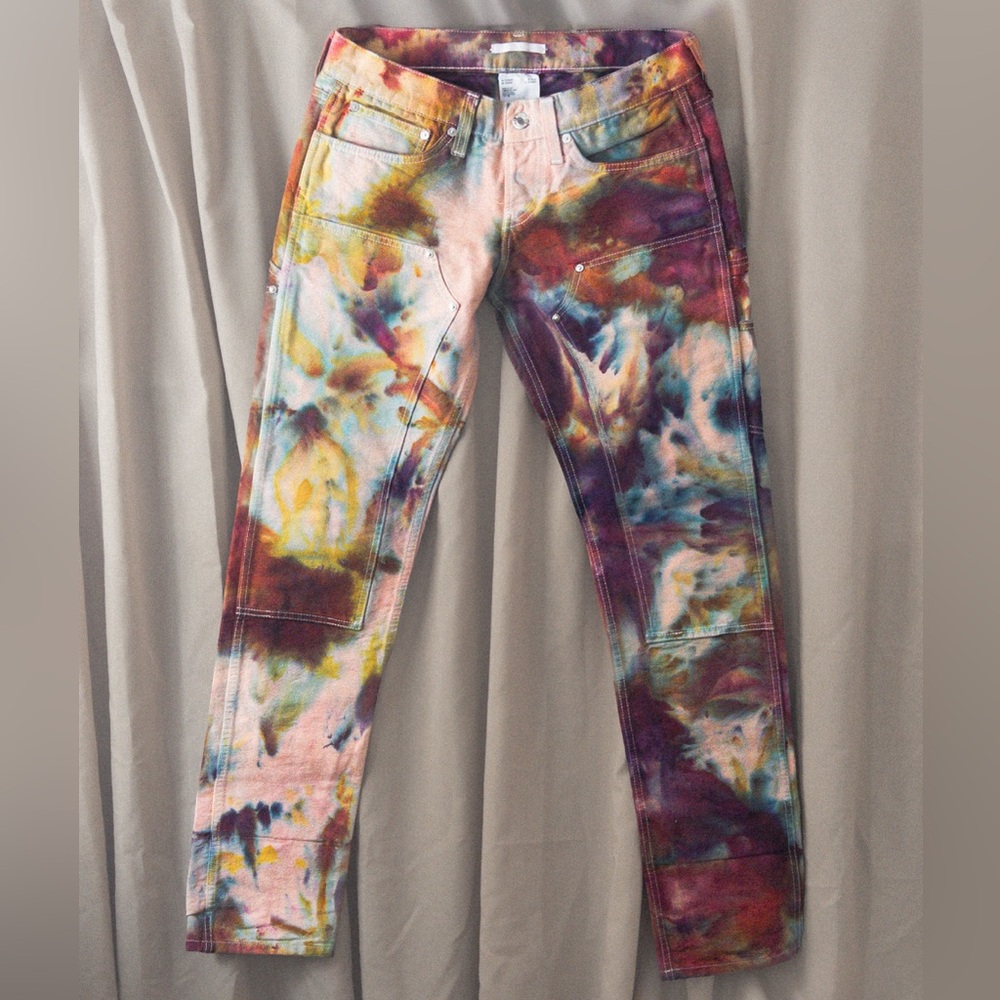 Helmut Lang Tie-Dye Paneled Jeans – Made in Italy (Size 31 Men’s | 28 Women’s)